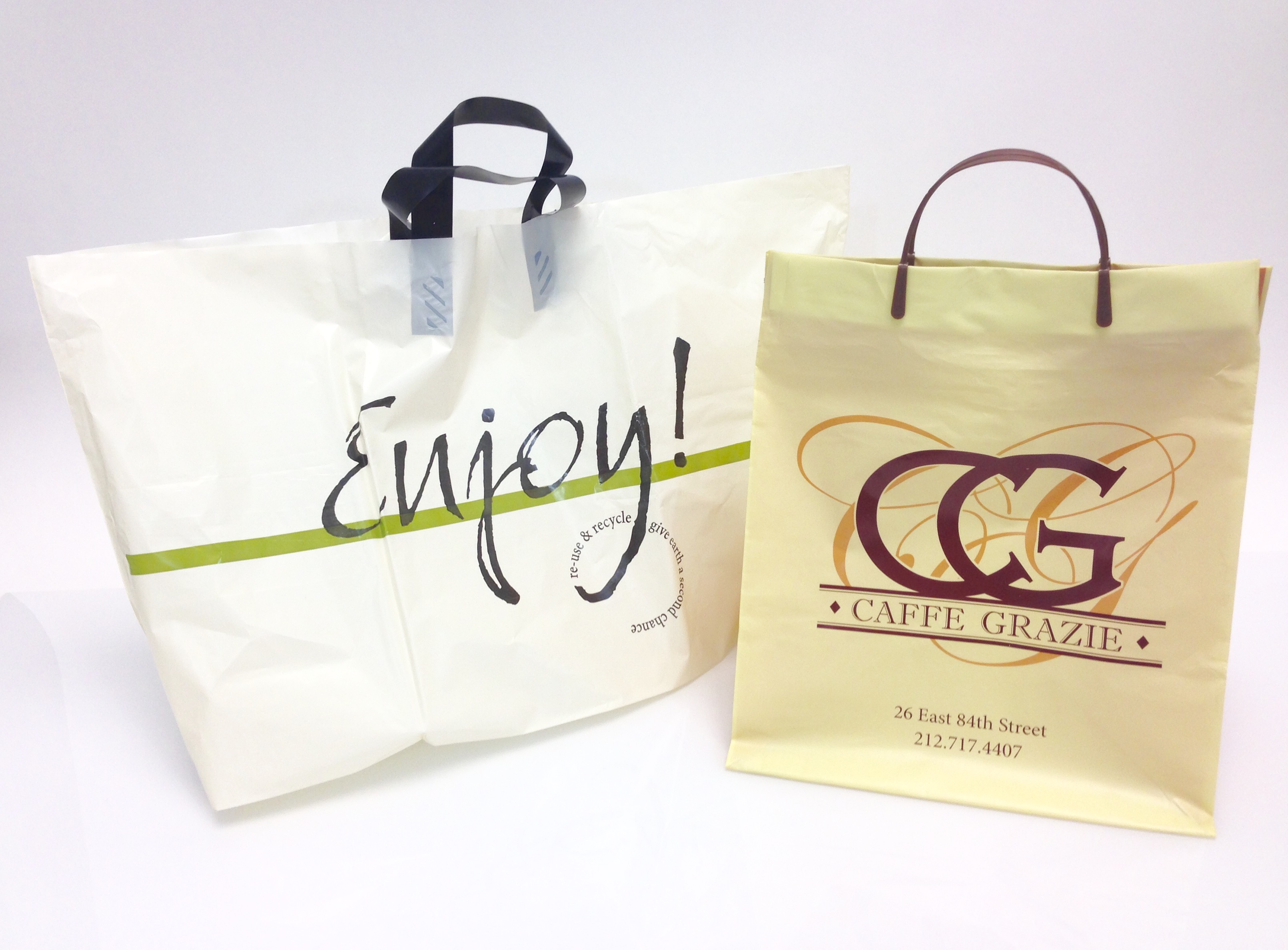 Custom Plastic Carryout Bags Restaurant, Bakery, Etc.
